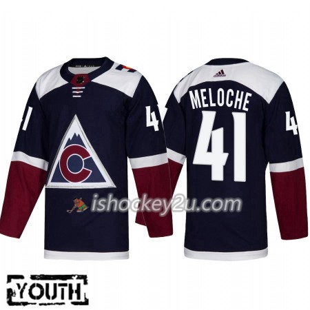 Børn NHL Colorado Avalanche Trøje Nicolas Meloche 41 Adidas 2018-19 Alternate Authentic